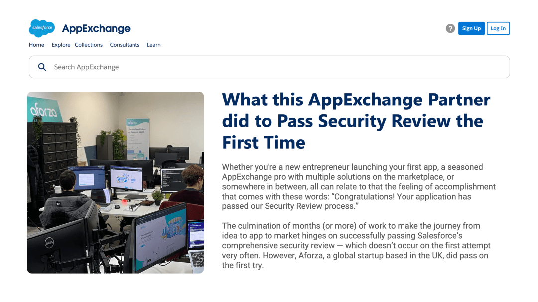 Aforza AppExchange Pass